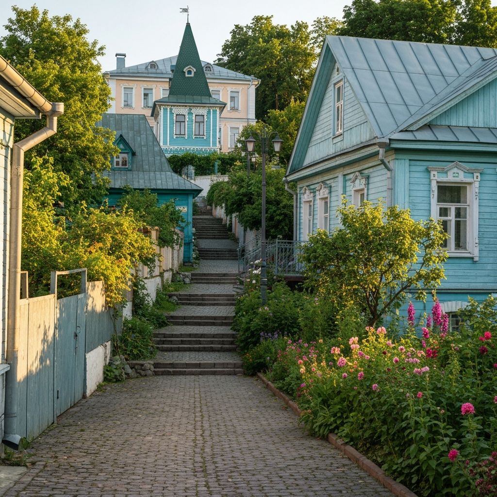 Russian Hill hidden lane with charming homes